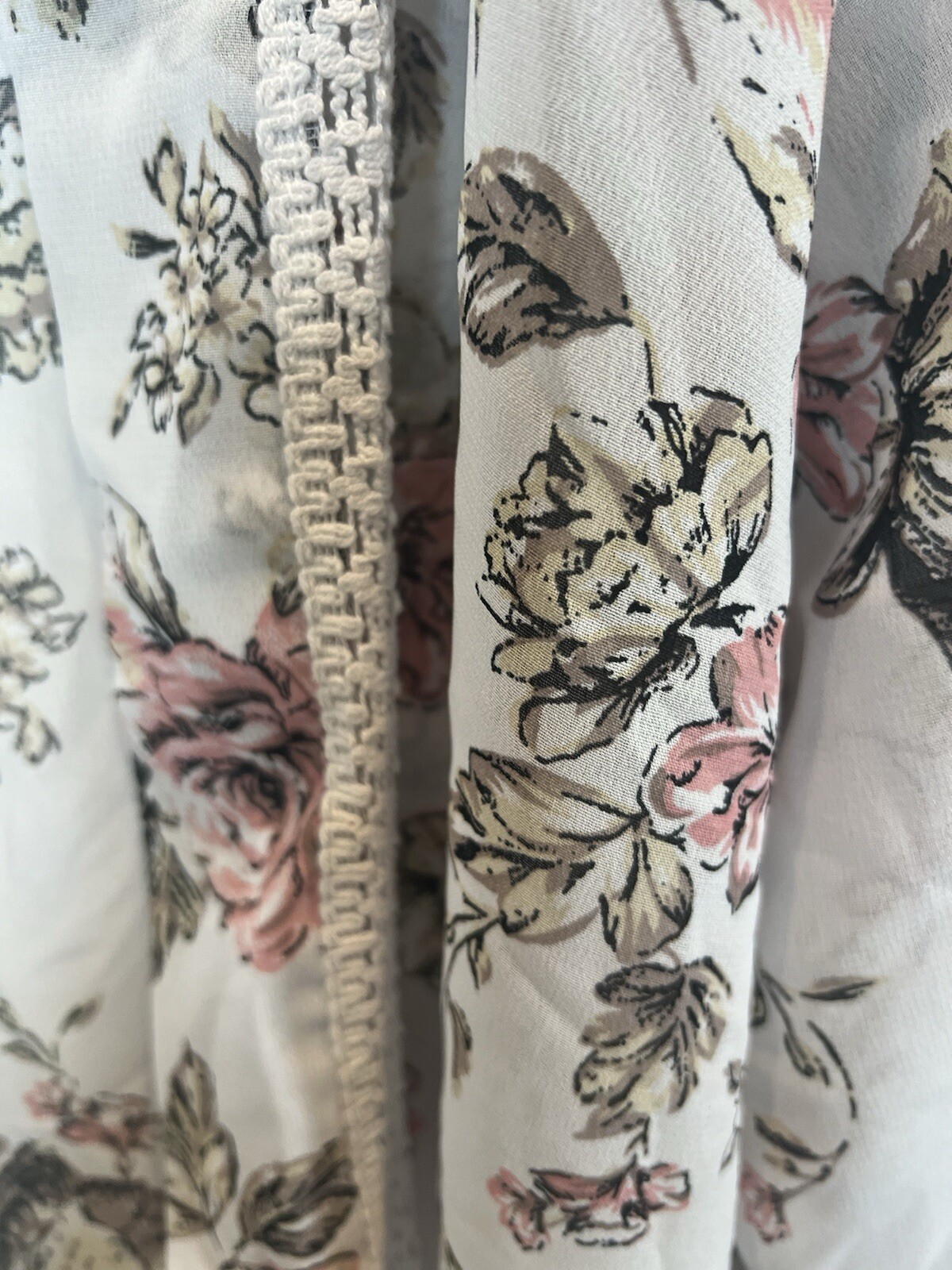 Live 4 Truth Womens Sheer Floral Crochet Open Kimono Size L Feminine Boho Beach