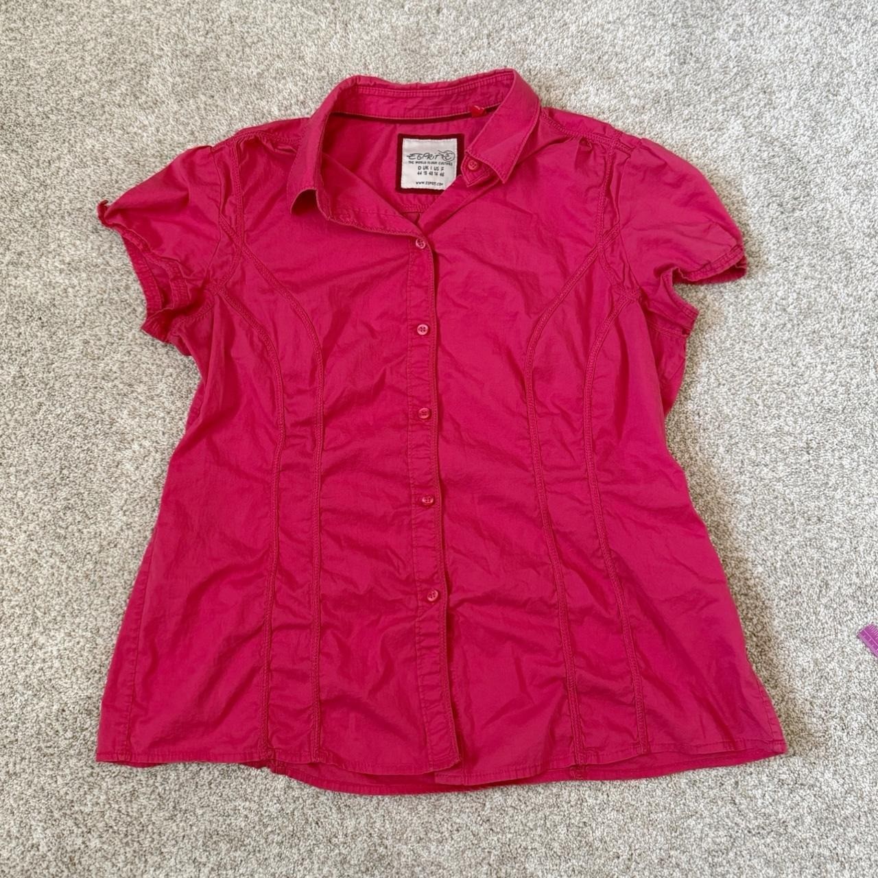 Esprit Fitted Office Siren Button-Up Blouse • Size US 14