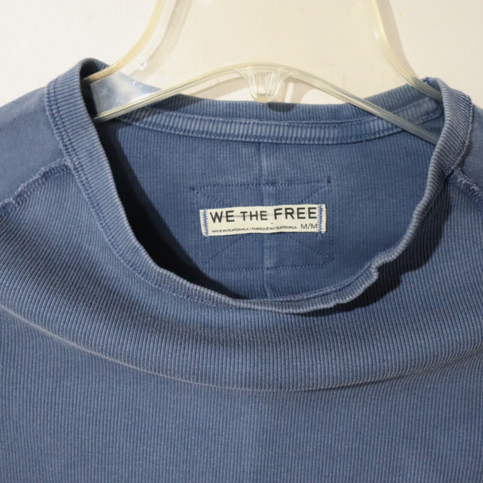 Free People We The Free Women’s Ever Had Ribbed Tee in Vintage Indigo size XL