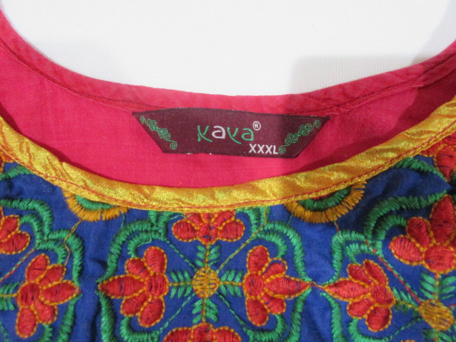 Kaya Tunic Top Embroidered Women XXXL Pink Lightweight Side Slits