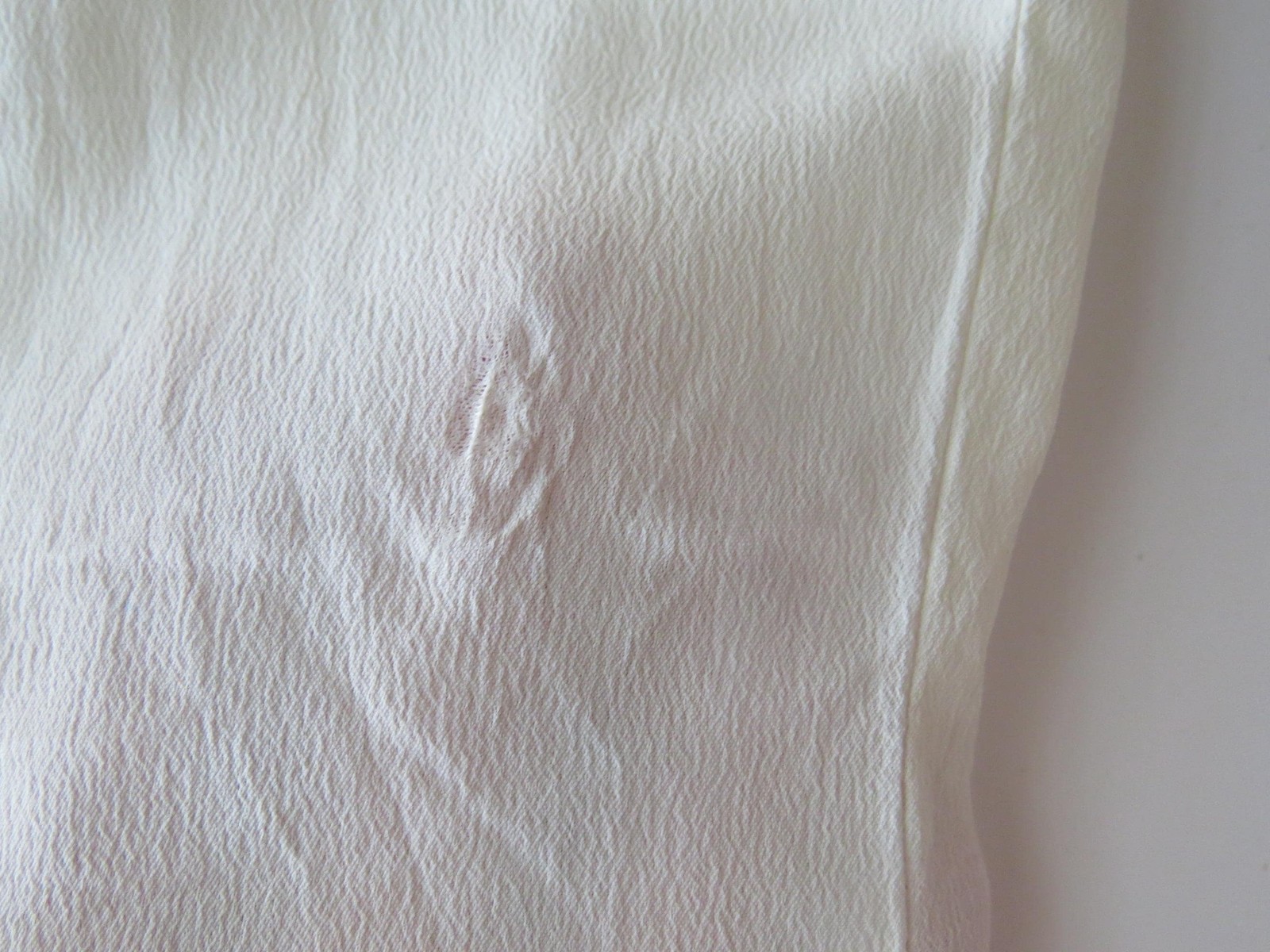 Gabrielle La Camicia Cream Silk Blend Top with Mesh Embroidery, Made in Italy