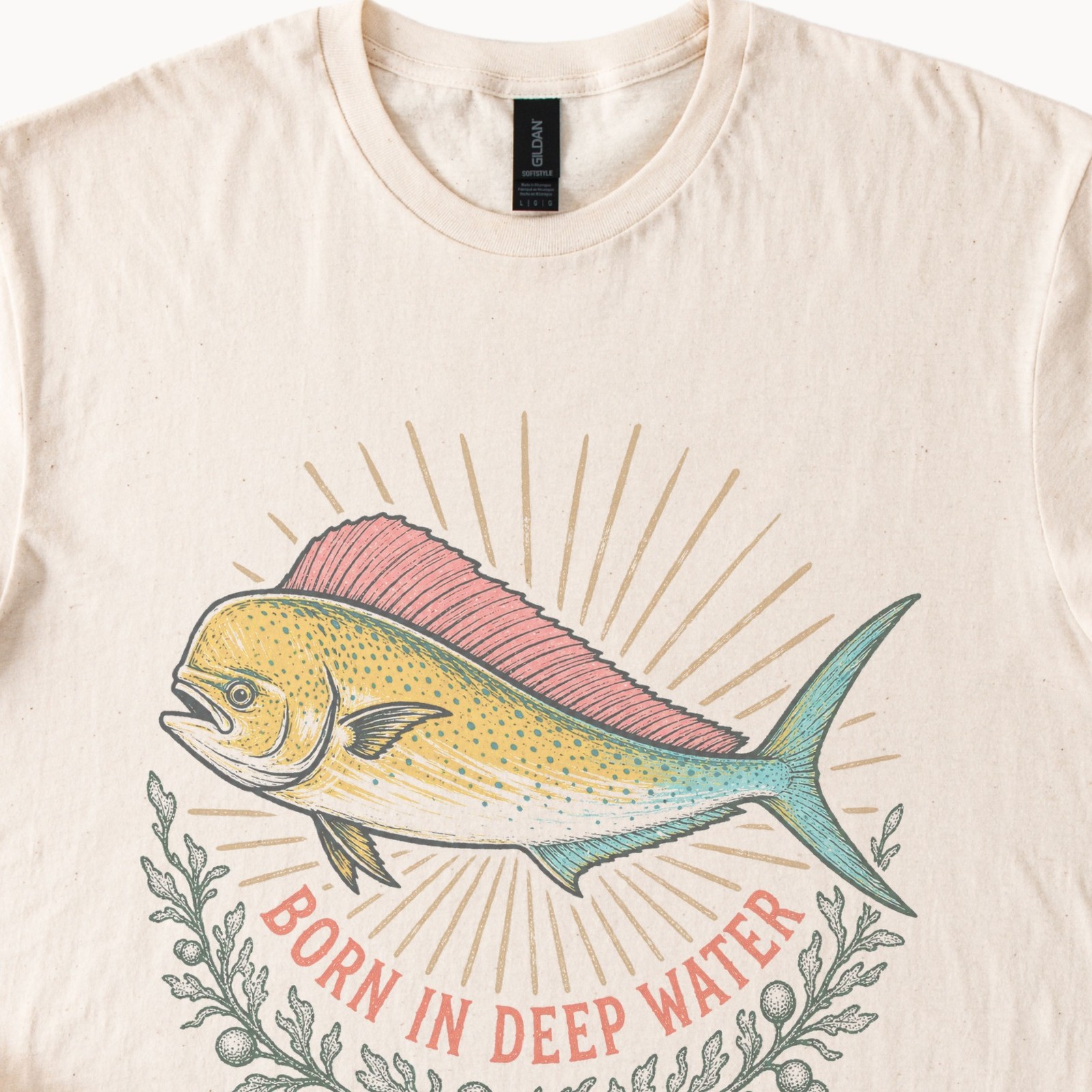 Born in Deep Water Vintage Style Boho Tee