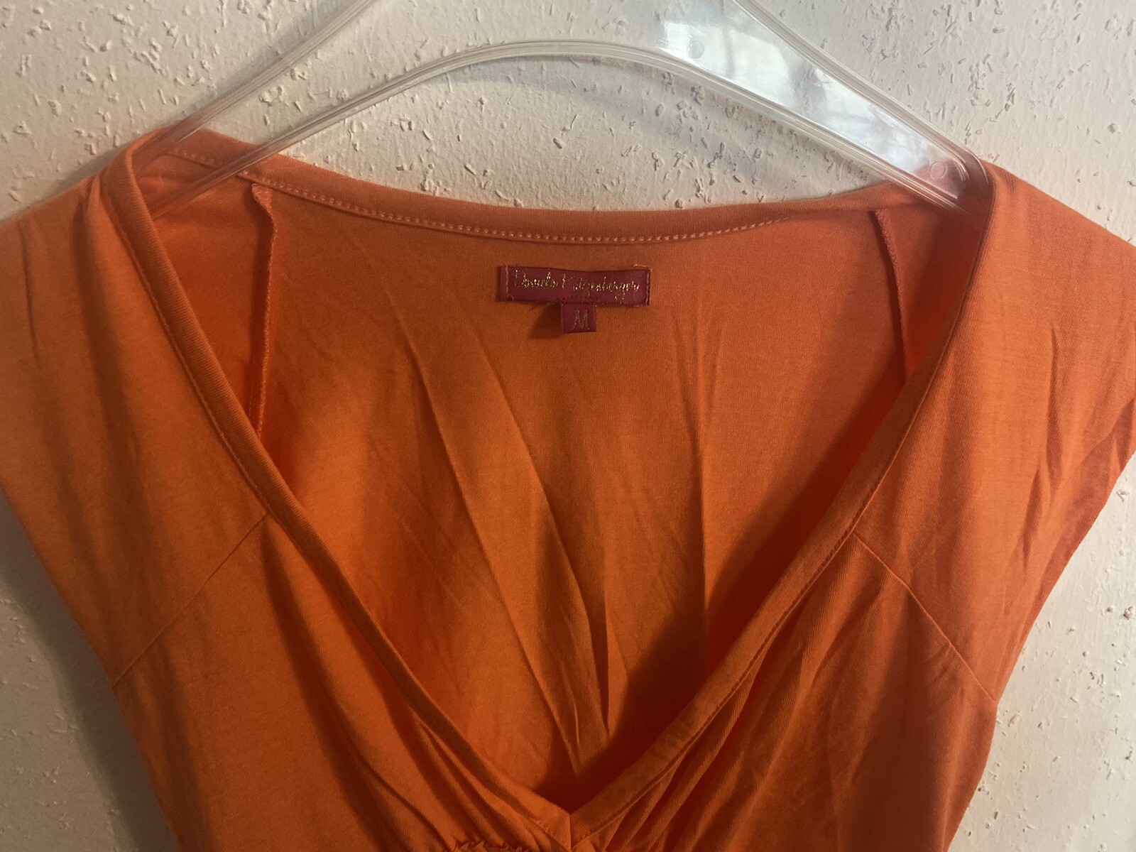 Daniela Katzenberger Top Basic Orange Solid Size M