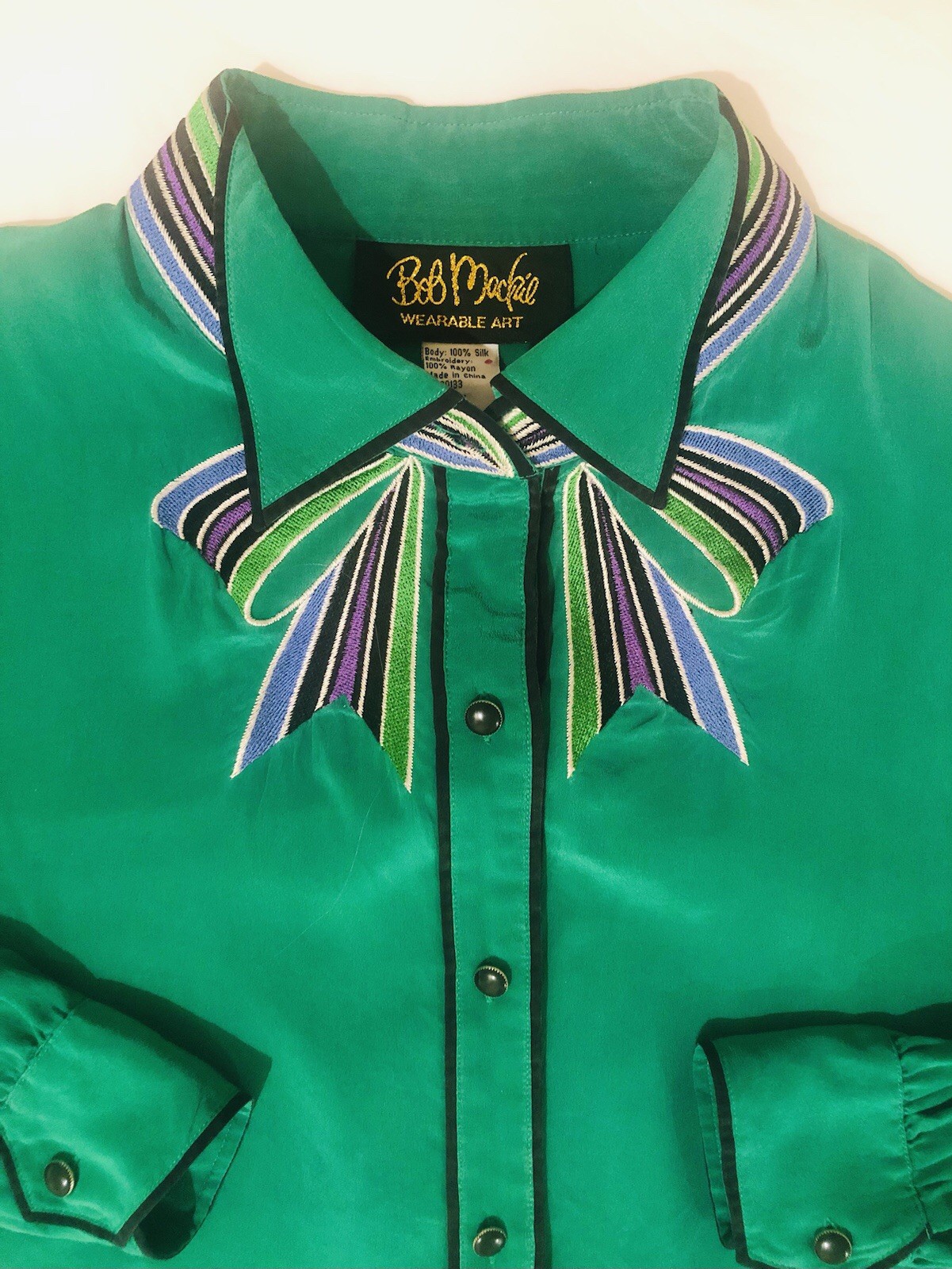 Bob Mackie Silk Blouse L