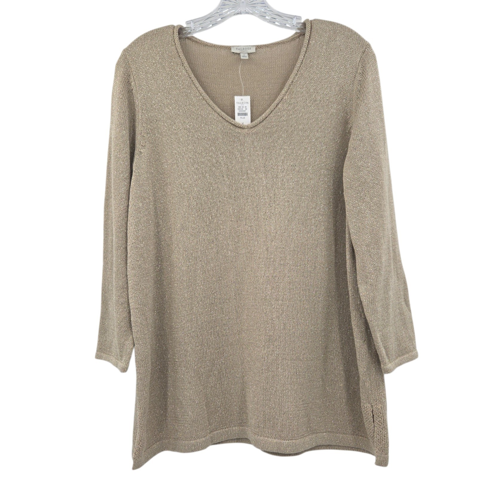 Talbots Women’s Plus Size Tunic Top Beige Size 0X