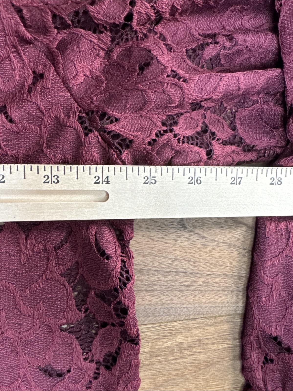 NWOT FREE PEOPLE Olivia Lace Top Sz XL Dolman Balloon Poet Sleeve Burgundy Red