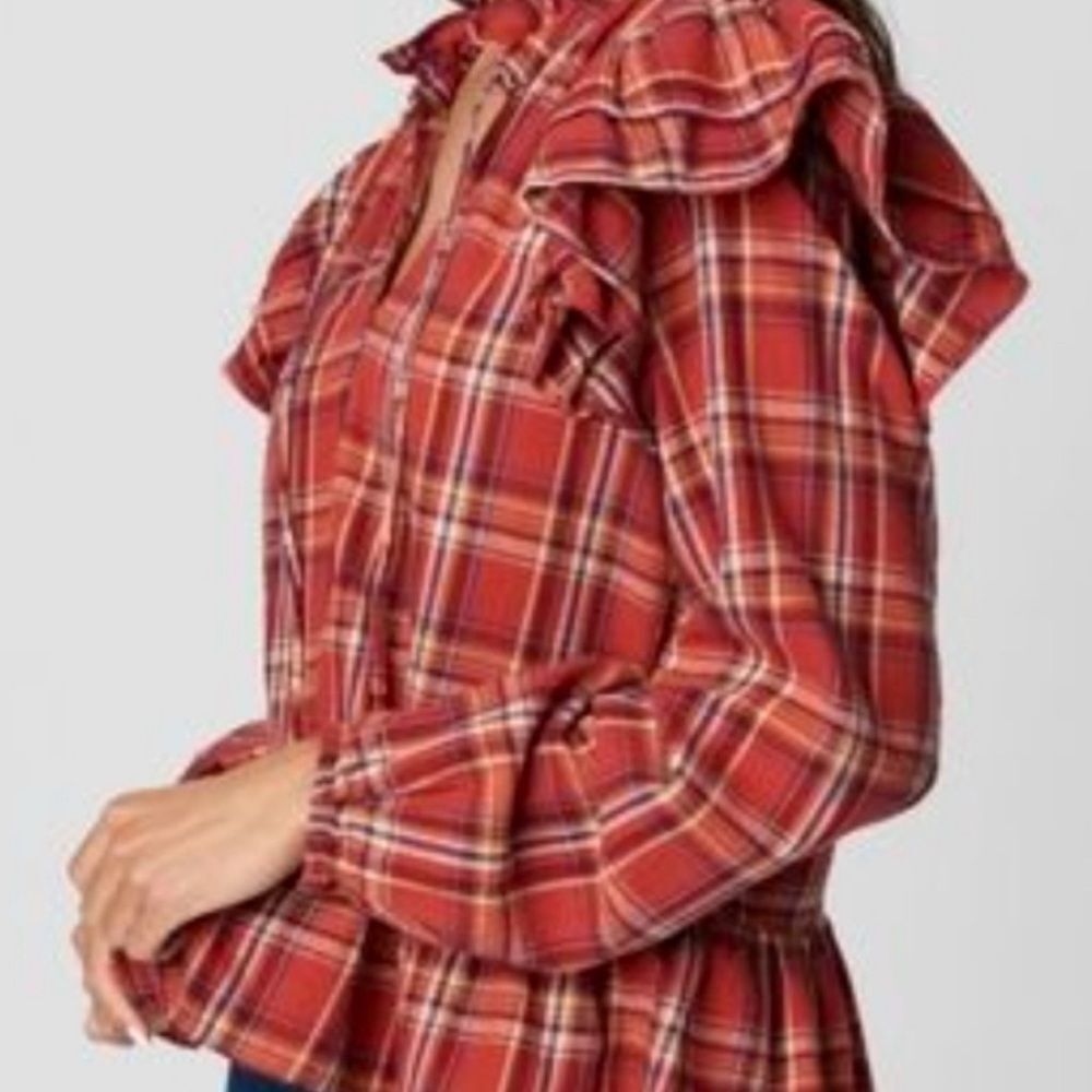 Blank NYC Women’s Size 1X Check That Out Plaid Flannel Shirt NEW