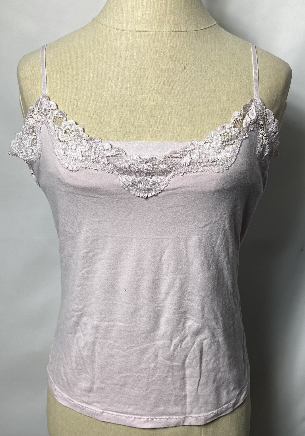 Aeropostale Women Lace Tanks with Built-In Bra Pink Size L Stretch