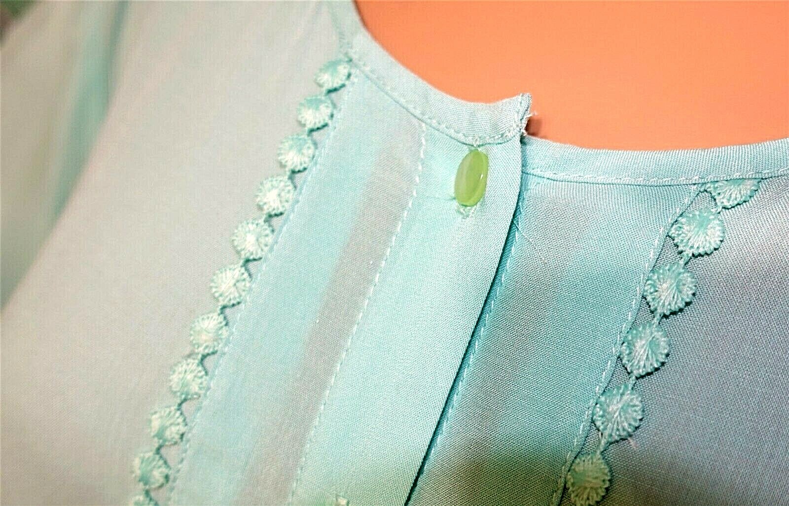 Emaline Women Plus Size 1x 2x 3x Pale Green Button Down Shirt Top Tunic Blouse