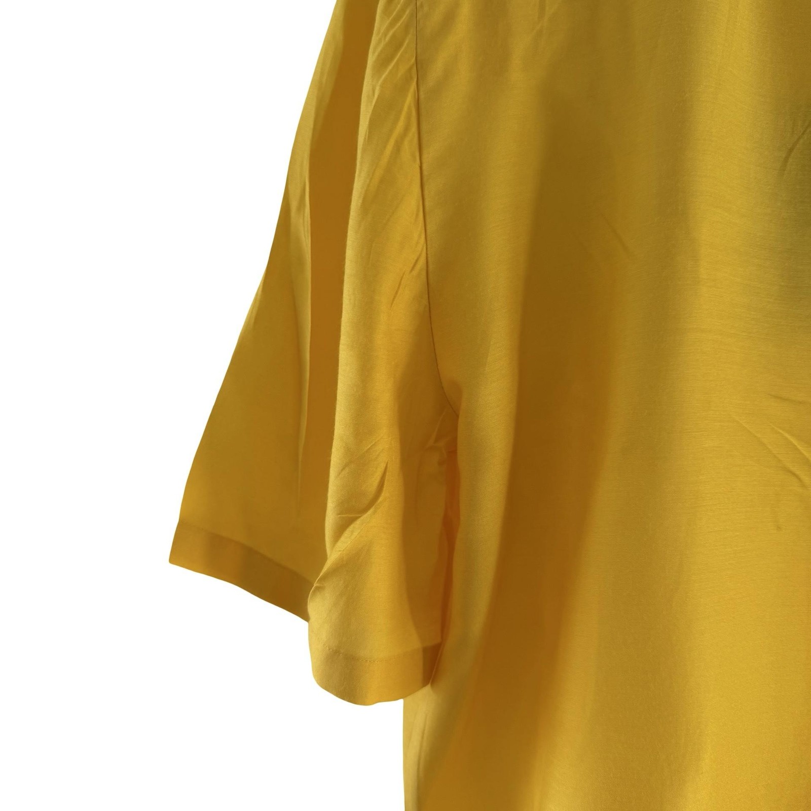 Vintage Mila Schon Blouse Womens 46 Yellow Blue Silk Striped Made in Italy 80s