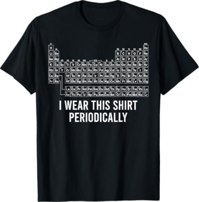 Periodic Table Retro Shirt I Wear This Shirt Periodically T-Shirt
