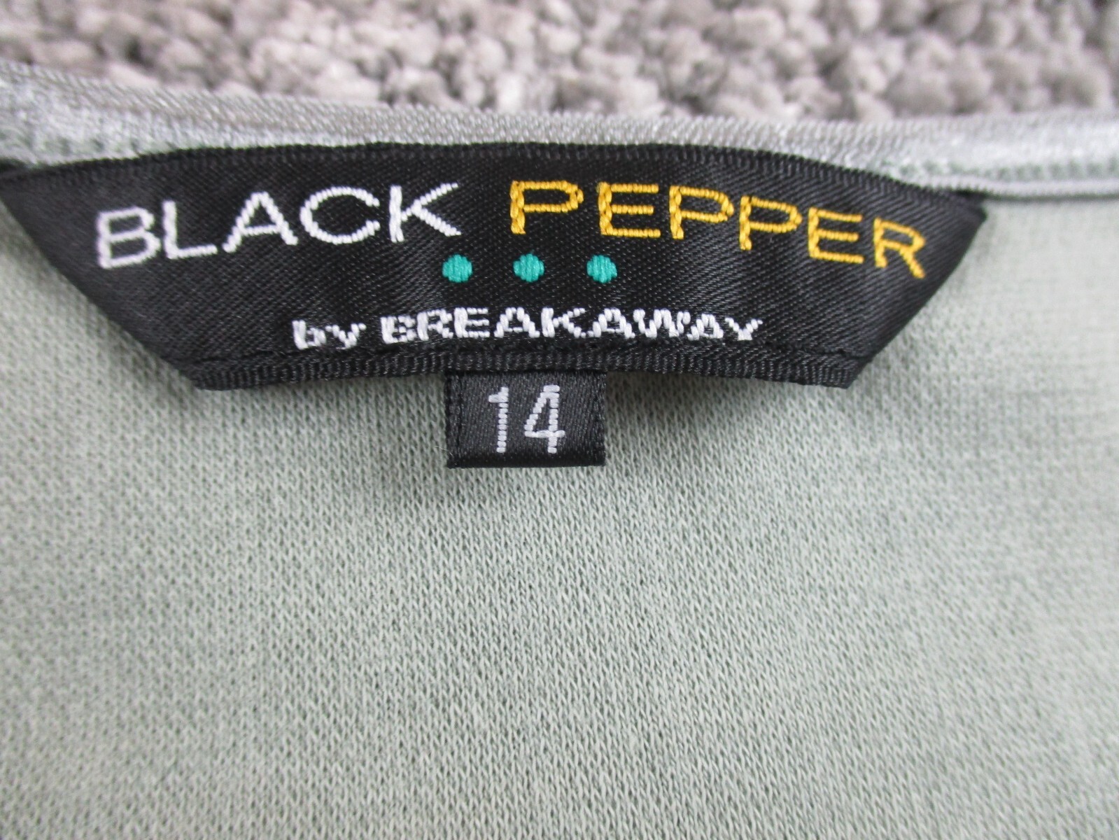 Black Pepper T Shirt/Top 14 Round Neck Short Sleeve Easy Care Stretch New