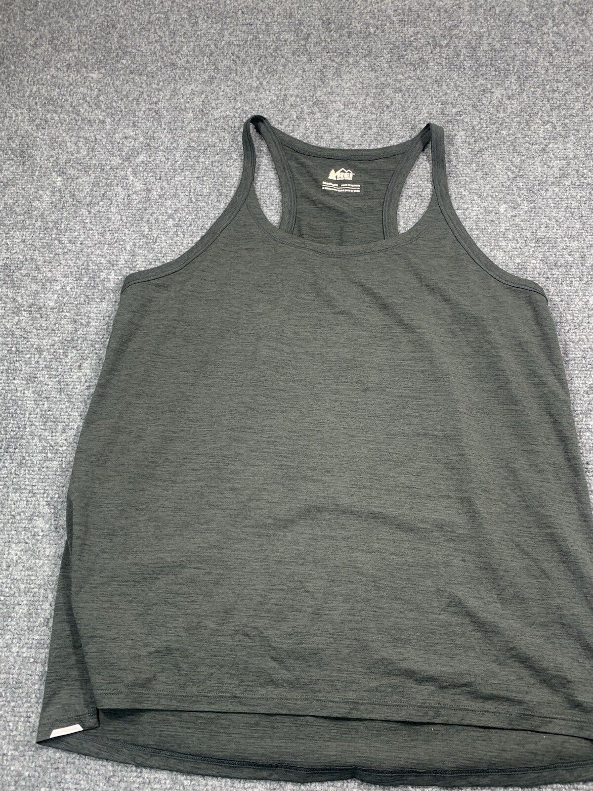 REI Shirt Womens Medium Sleeveless Racerback Outdoor Active Casual Gray