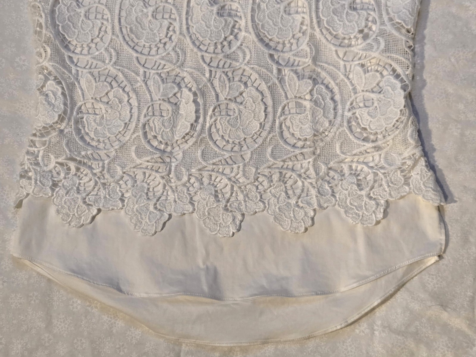 Ted Baker KITTA Womens Lace Front Sweater Top White Size 1 = US 2 to 4
