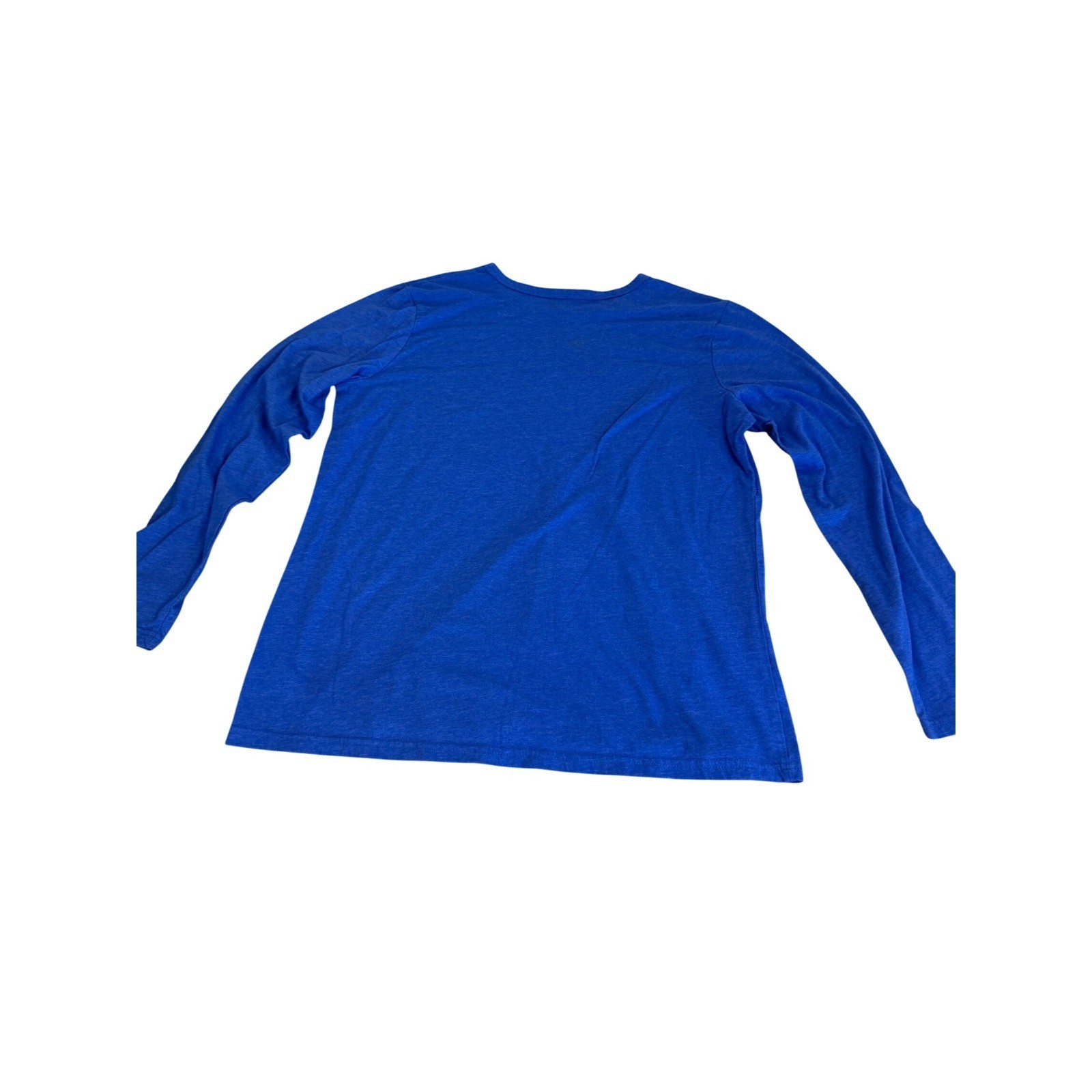 Time and Tru Womens XL 16-18 Royal Blue Heather Long Sleeve Crewneck Tee Shirt