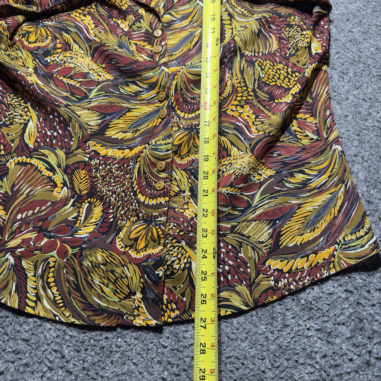 Notations Women Sz 12 Floral Multicolor Blouse Button Down Long Sleeve Collared