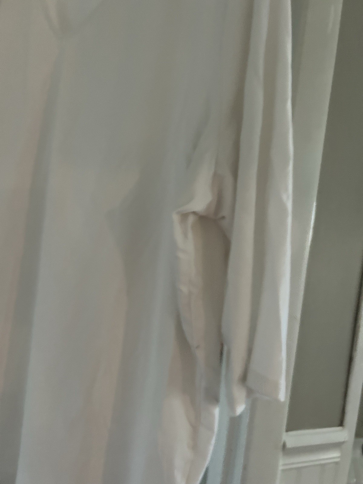 Woman Within 3x Tunic 3/4 Sleeve White Tunic 95% Cotton/5% Spandex