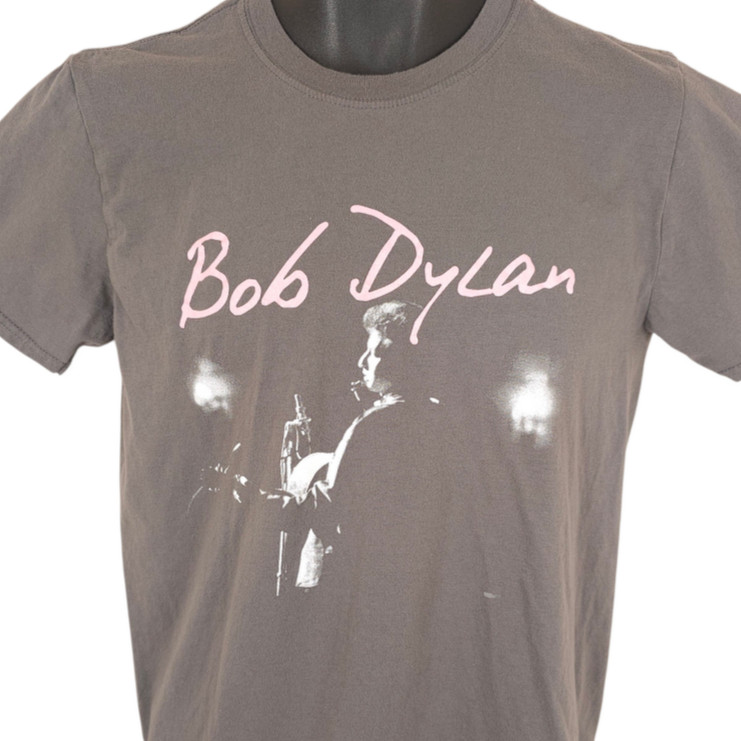 Bob Dylan T Shirt Womens Size Small Gray Nasty Gal Collection Retro Music Tee