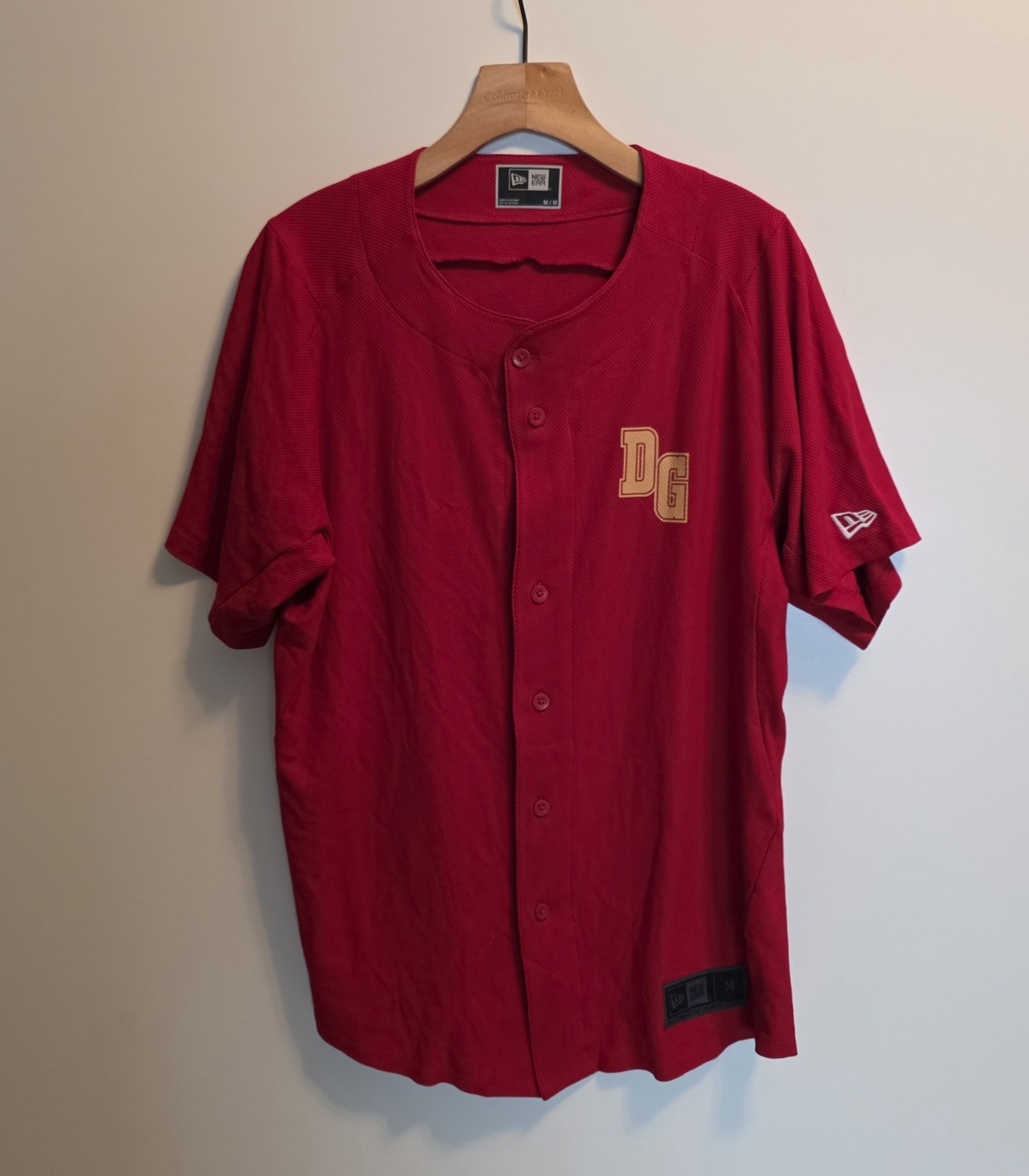 New Era Delta Gamma Sorority Jersey Fraternity Button Up Shirt Womens Medium