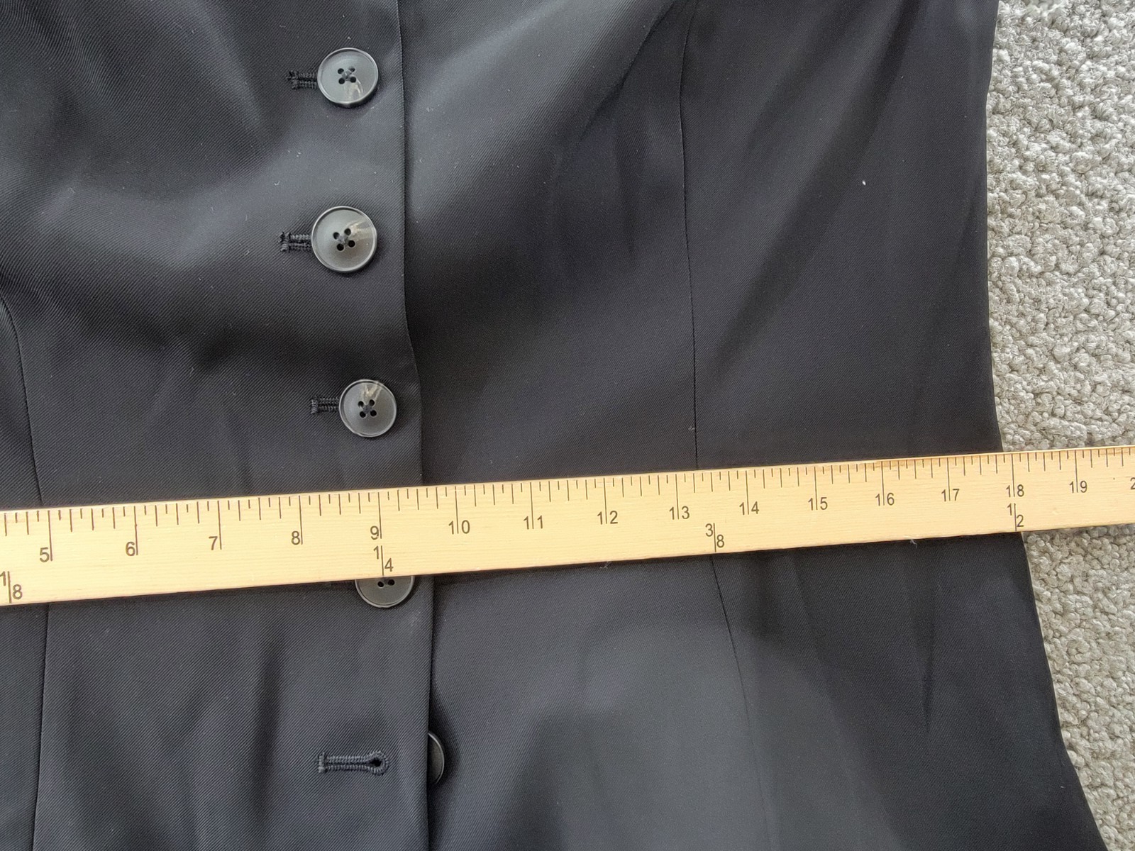 French Connection Harry Suiting Strapless Top Women’s 12 Black Button Closure