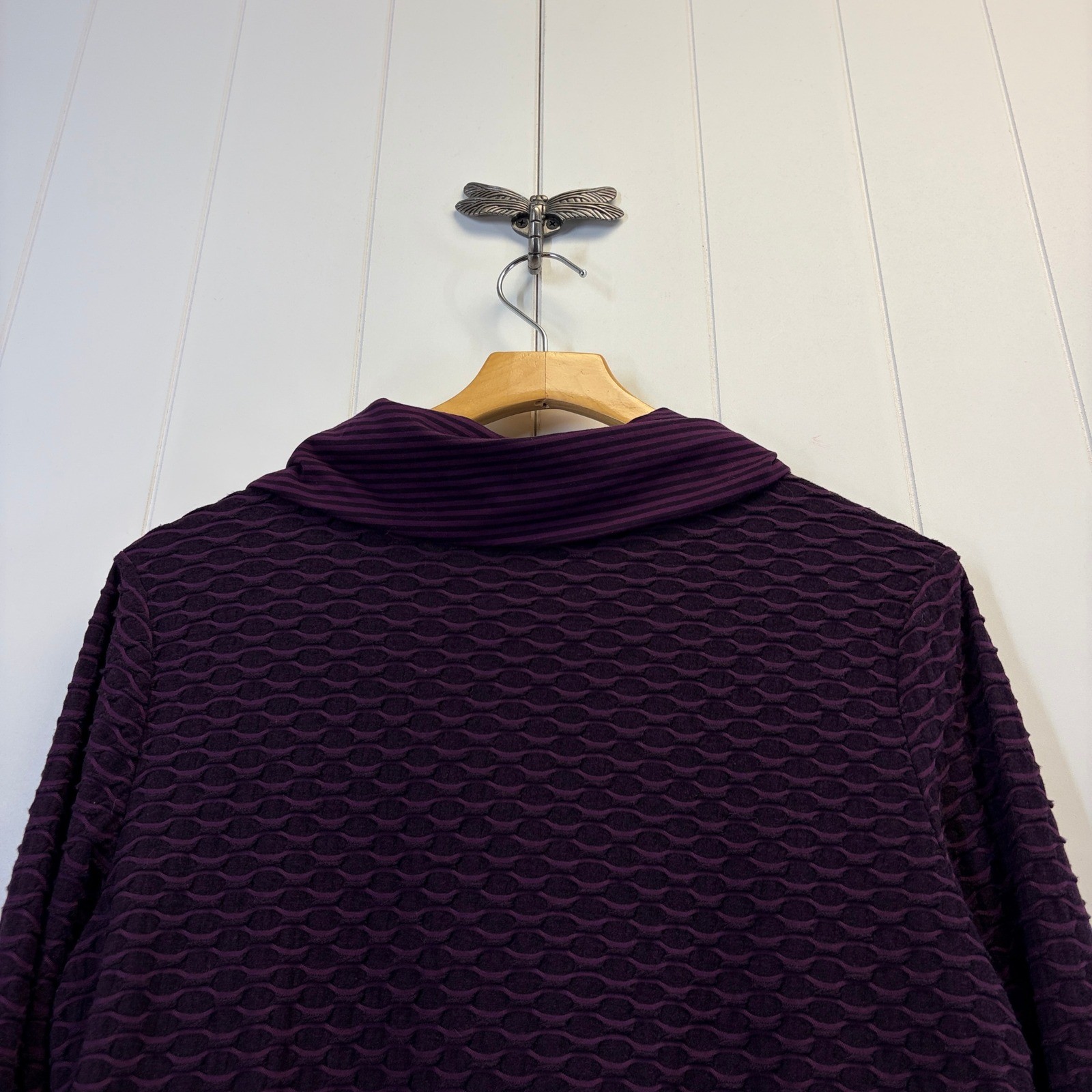 Apropos Boho Textured Cowl Neck Tunic Top Women Medium Lagenlook Scandi Comfy