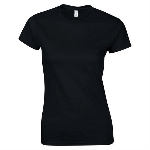 Gildan SoftStyle™ Ladies Fitted Ringspun T-Shirt – Sizes S-XXL Black