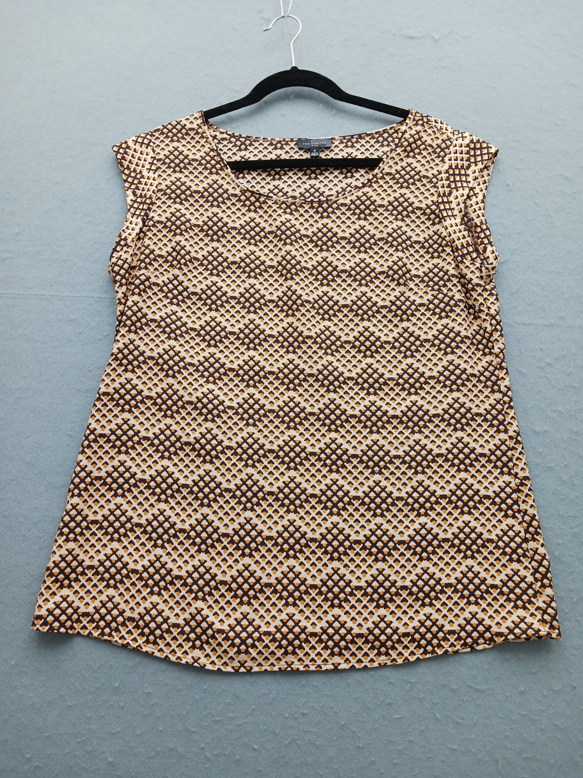 The Limited Women Cap Sleeve Blouse Size M Multicolor Geometric Casual Work