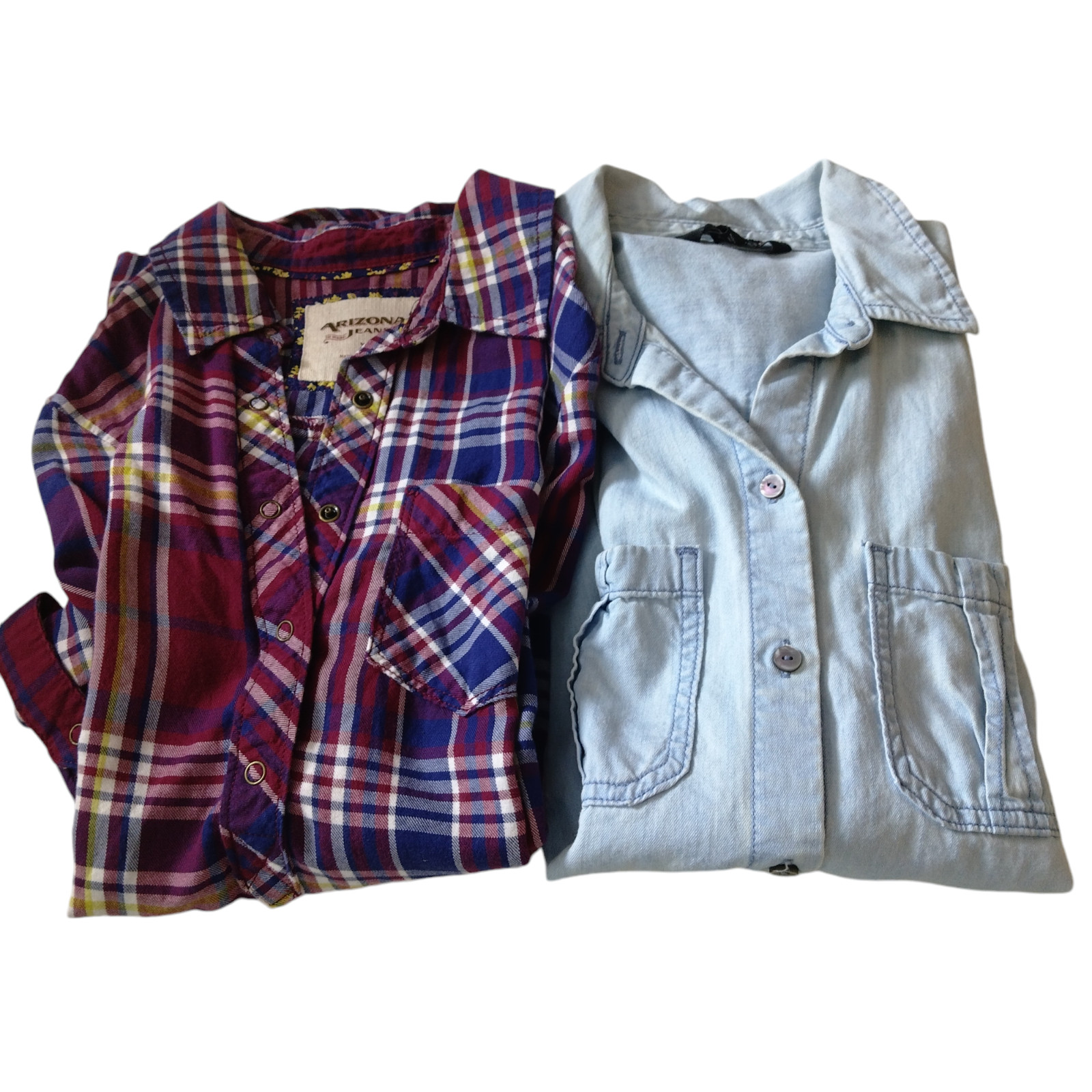 Women’s Size XS Lot Of 2 Button Front Arizona Express Blouses Tops Casual L59