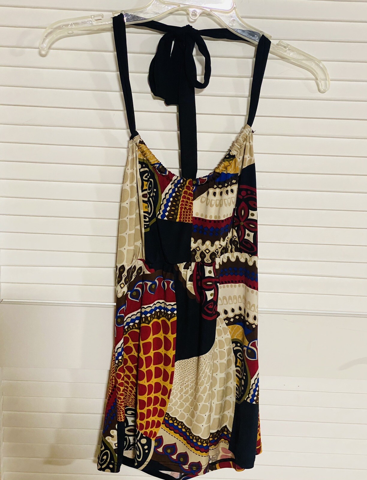Papillon Blanc Halter Top S/M Missing Tag FALL Colors Women