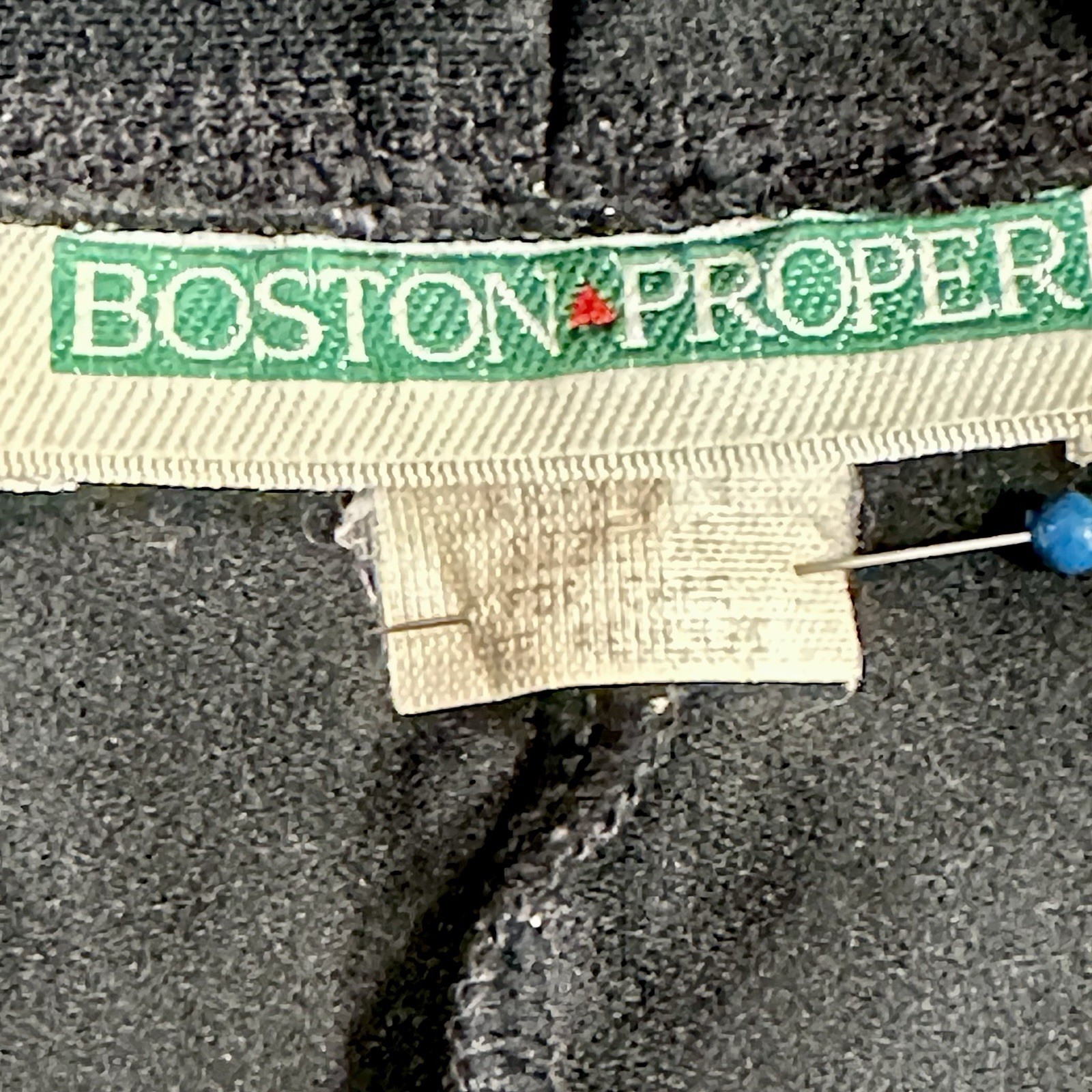 Boston Proper Black Solid Button-Up Long Sleeve Rayon/Poly Blend Jacket Size 10