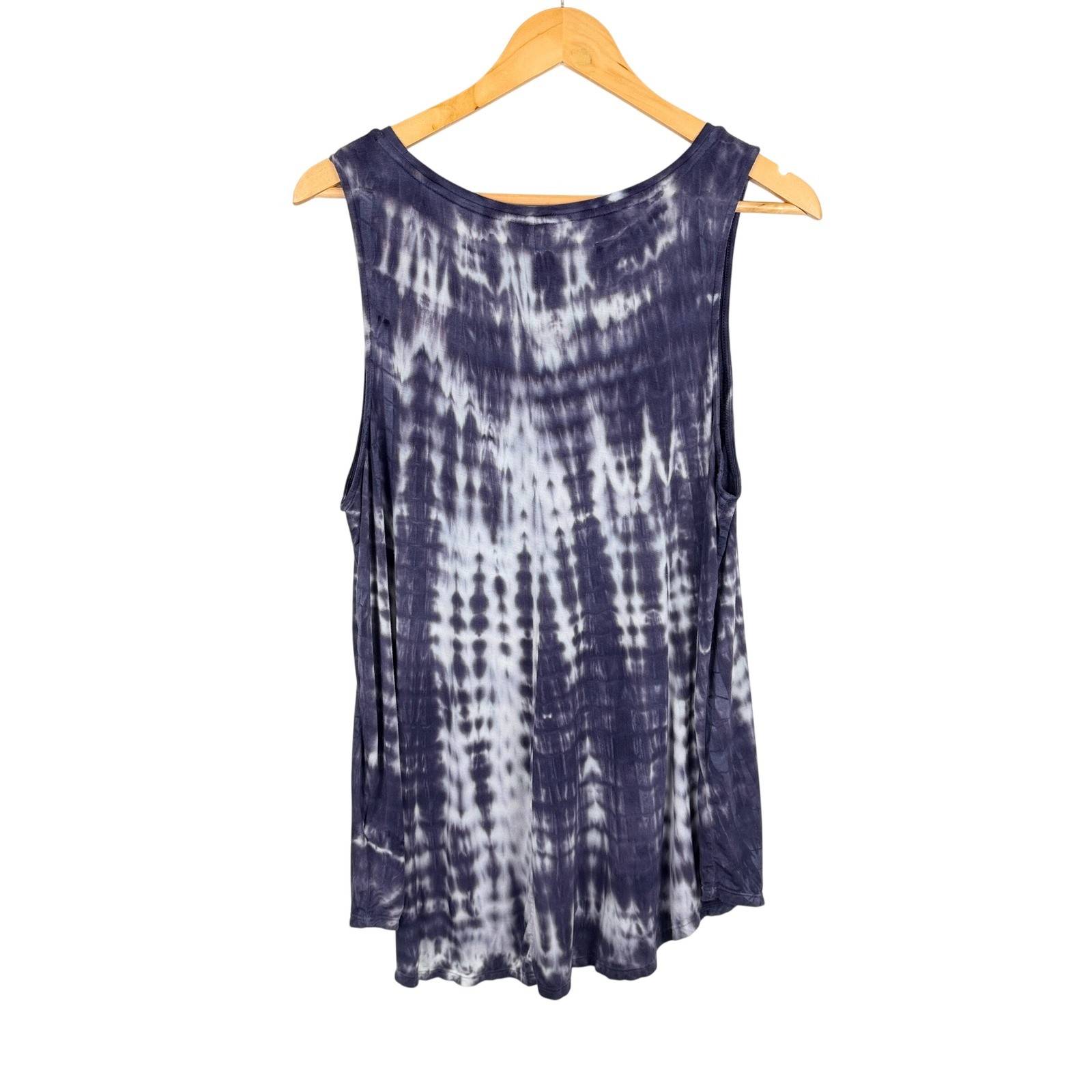 Old Navy Womens Luxe High Neck Tie Dye Tank Top L Sleeveless Boho Casual Active