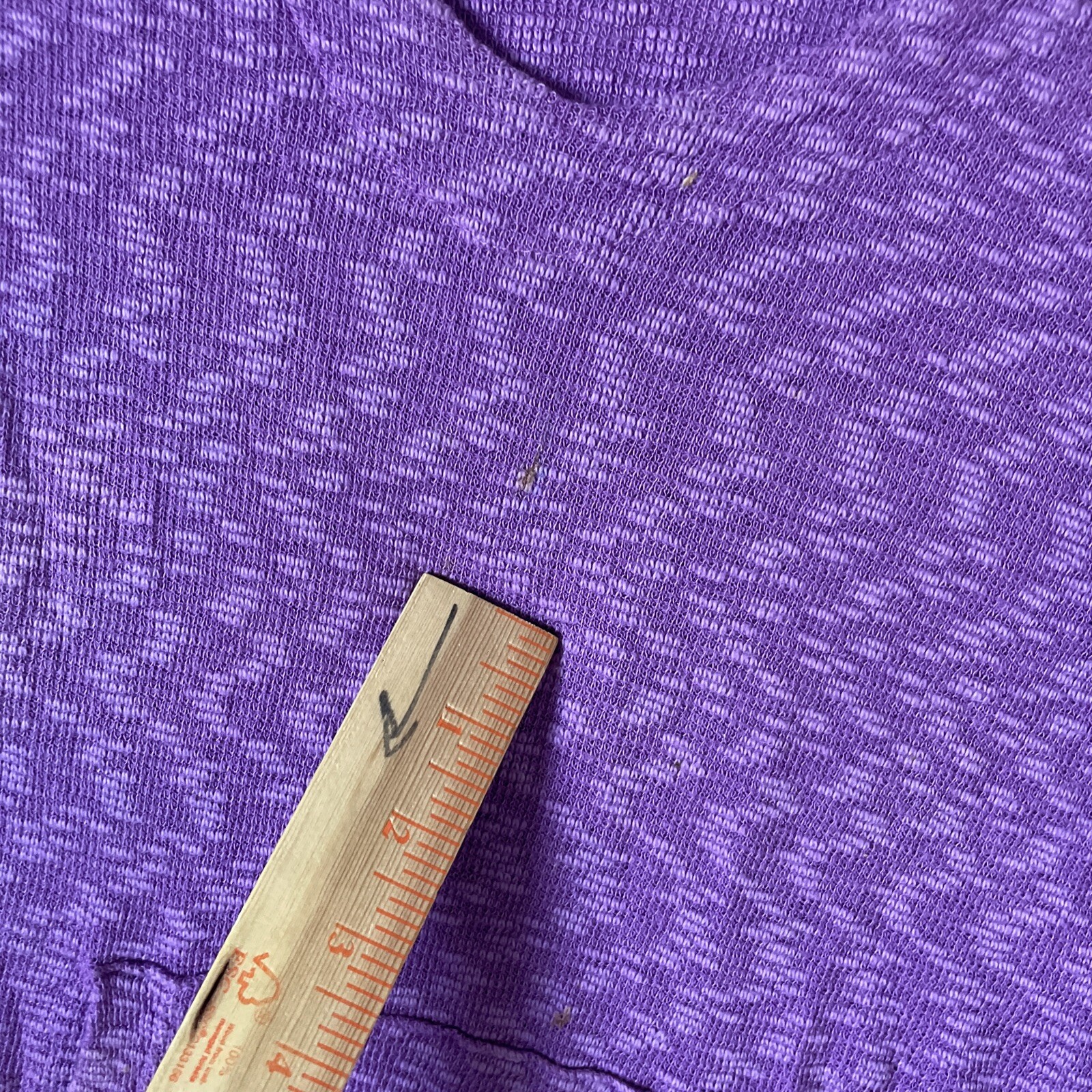 Pure Karma Womans Blouse Top Purple Small Solid Short Sleeve Hood Cotton Blend