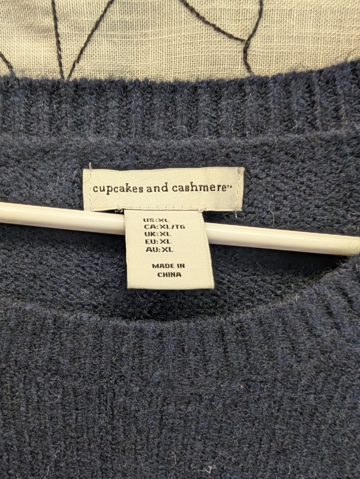 Snowflake Striped Sweater Women XL Fair Isle Pullover Cozy Cottage Nautical Navy