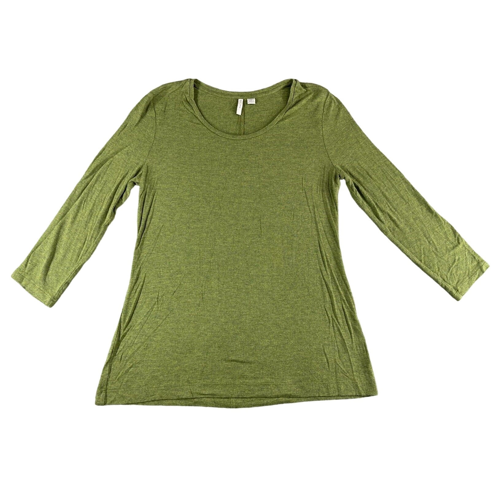 C Est 1946 Shirt Womens Small Green Round Neck Stretch Long Sleeve Casual