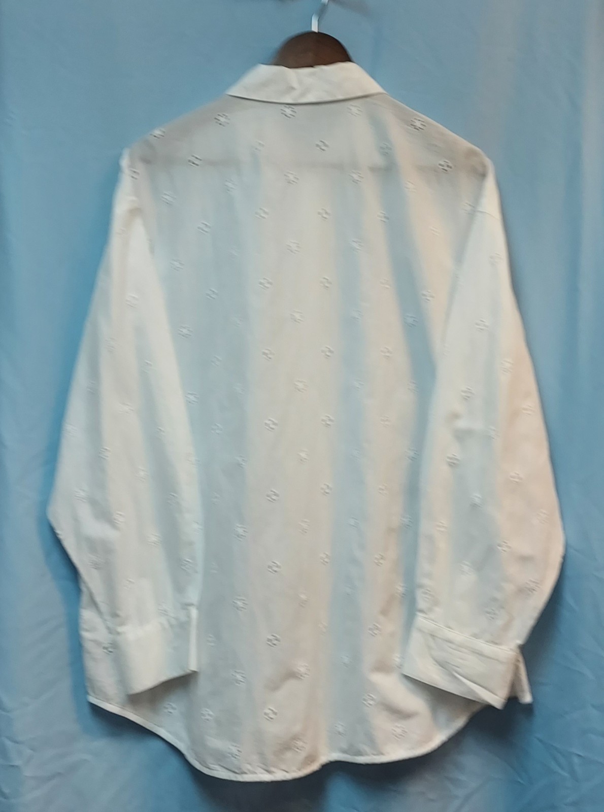 NWT Old Navy Oversized Button-Down Boyfriend Shirt, Sz L, White, Cotton Eyelet
