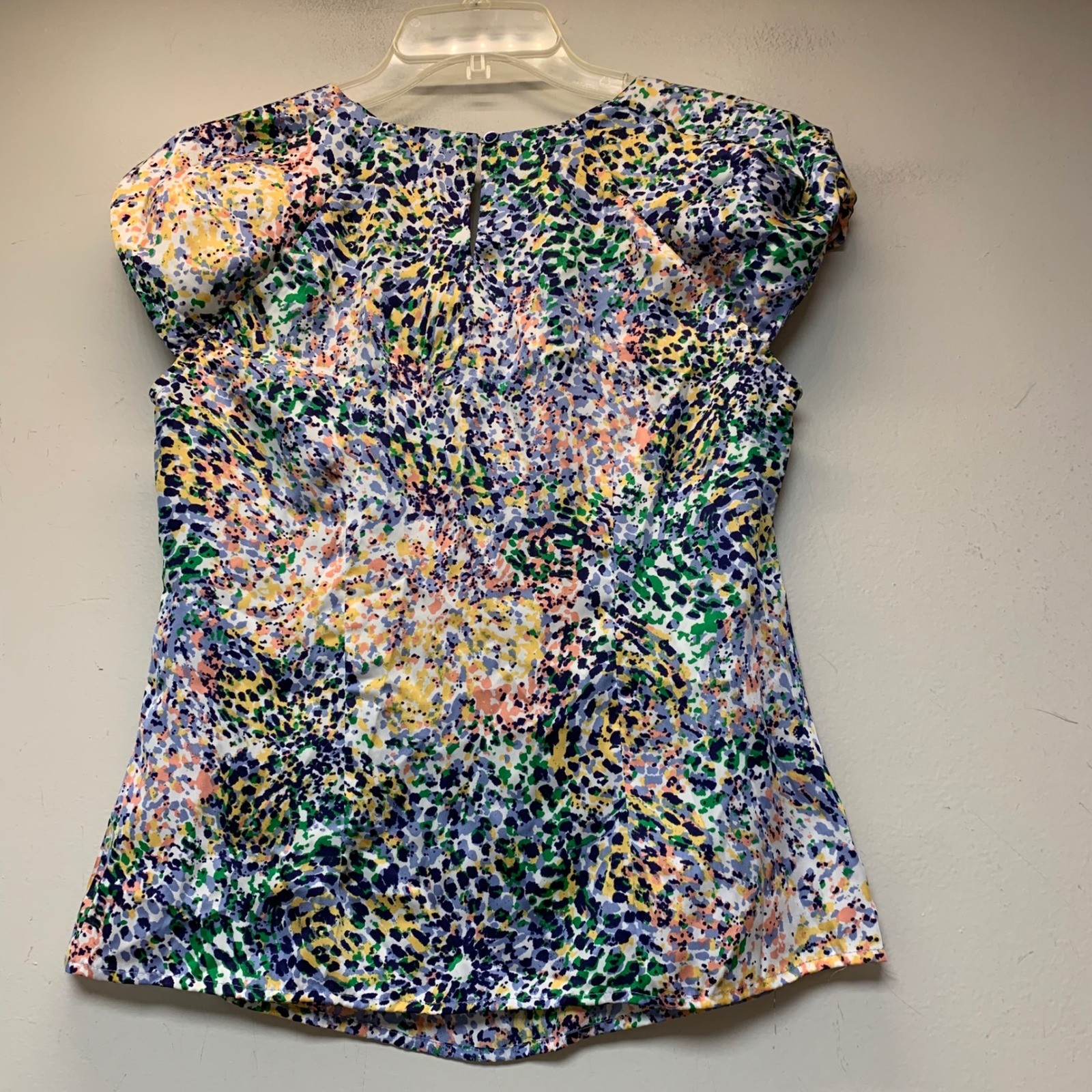 Violet & Claire Blouse Womens Small Multi Color Excellent Cap Sleeve Abstract