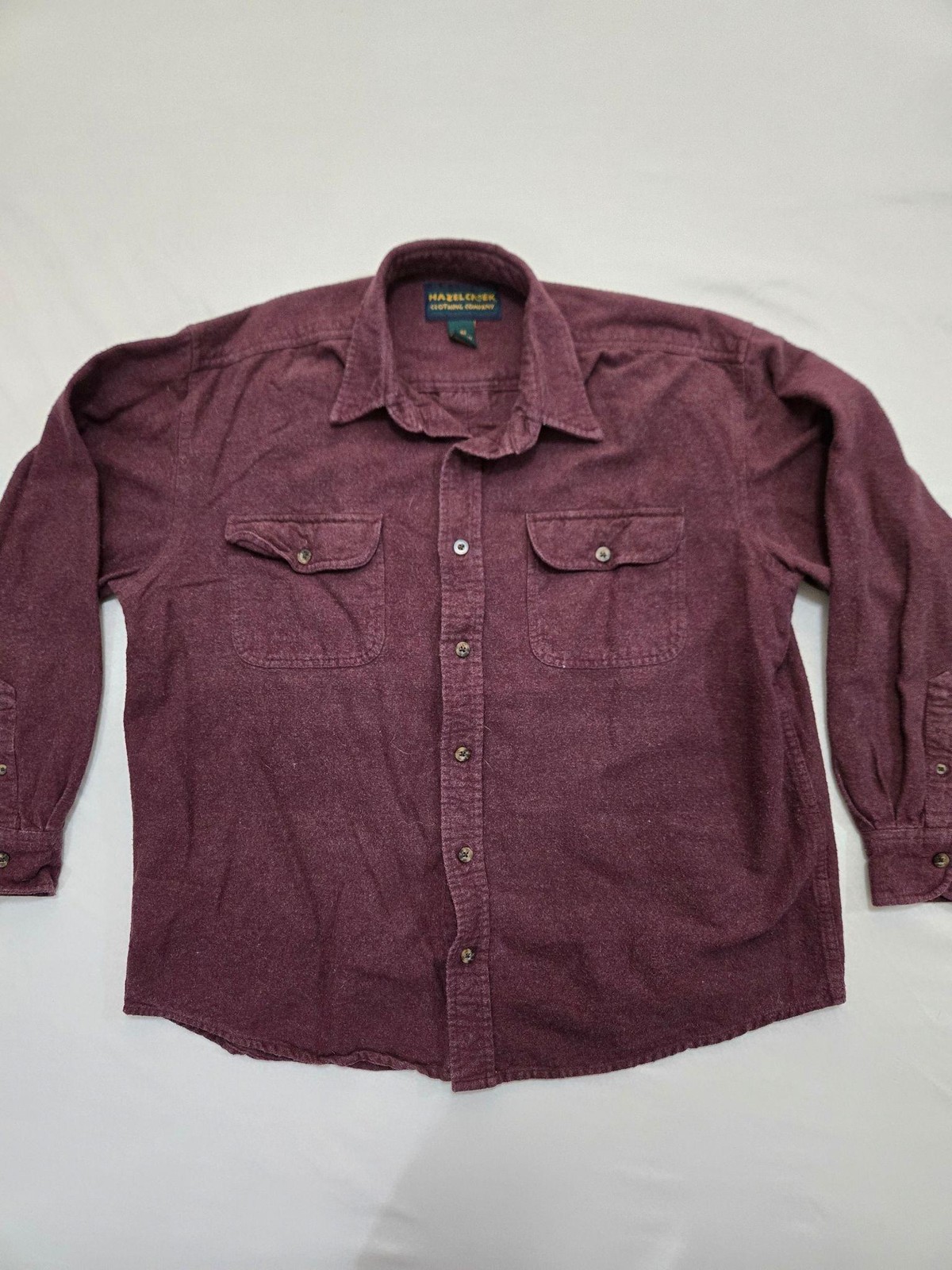 Hazel Creek Clothing Company Shirt Unisex L Purple Button-Up Flannel 100% Cotton