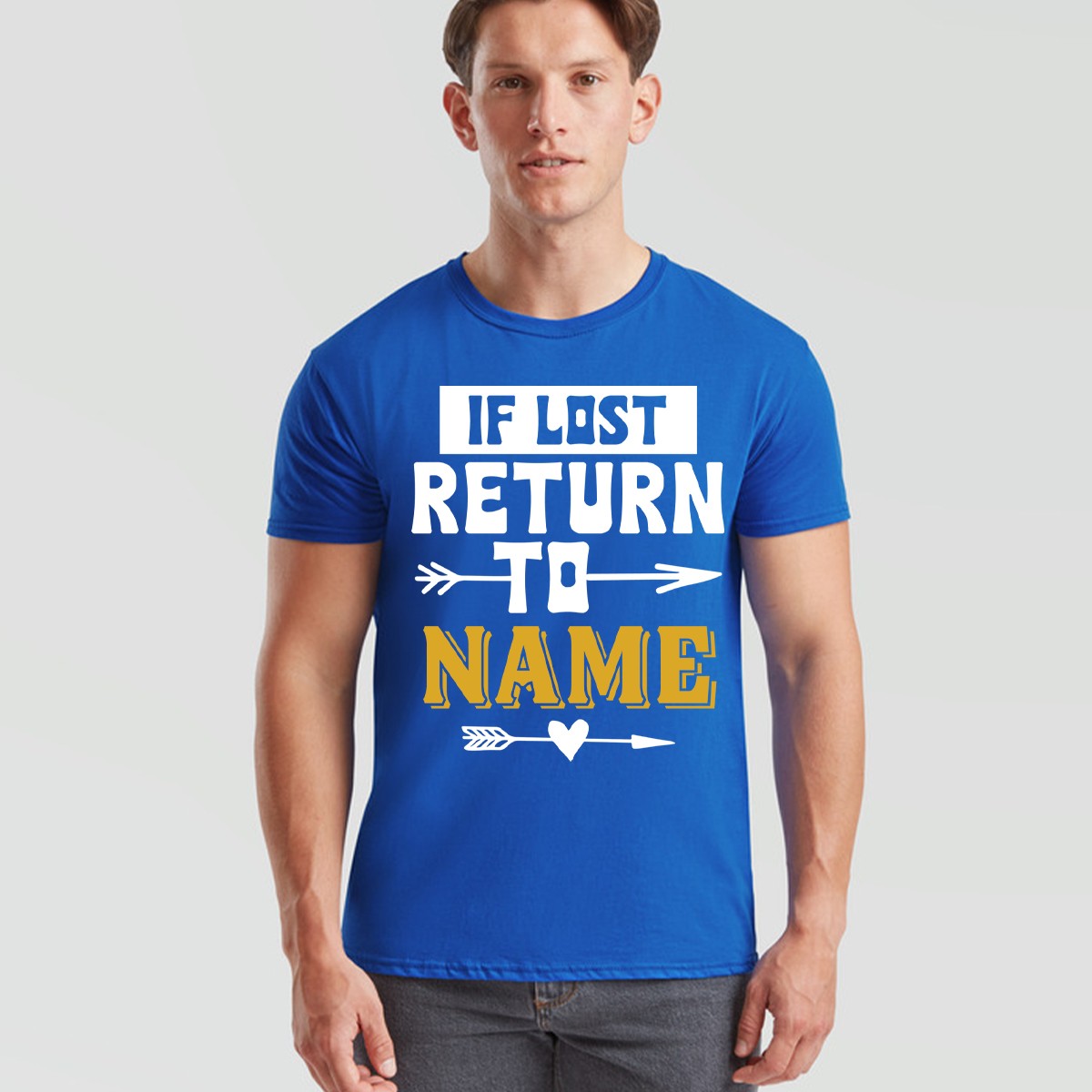 Personalised If Lost Unisex T Shirt Any Name Couple Friendship Valentines Gift