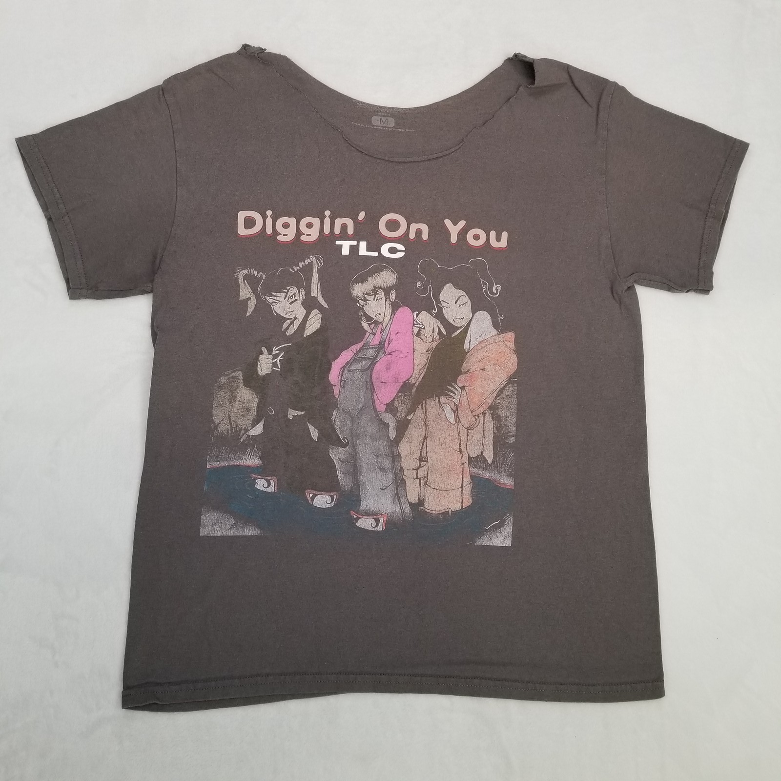 Unbranded Women’s Gray Diggin On You TLC Large Front Graphic T-Shirt Medium