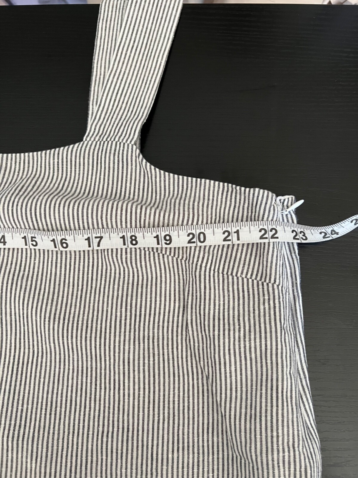 J.Crew Pinstripe Coastal Linen Blend Sleeveless Gray White Striped Tank Top XXL