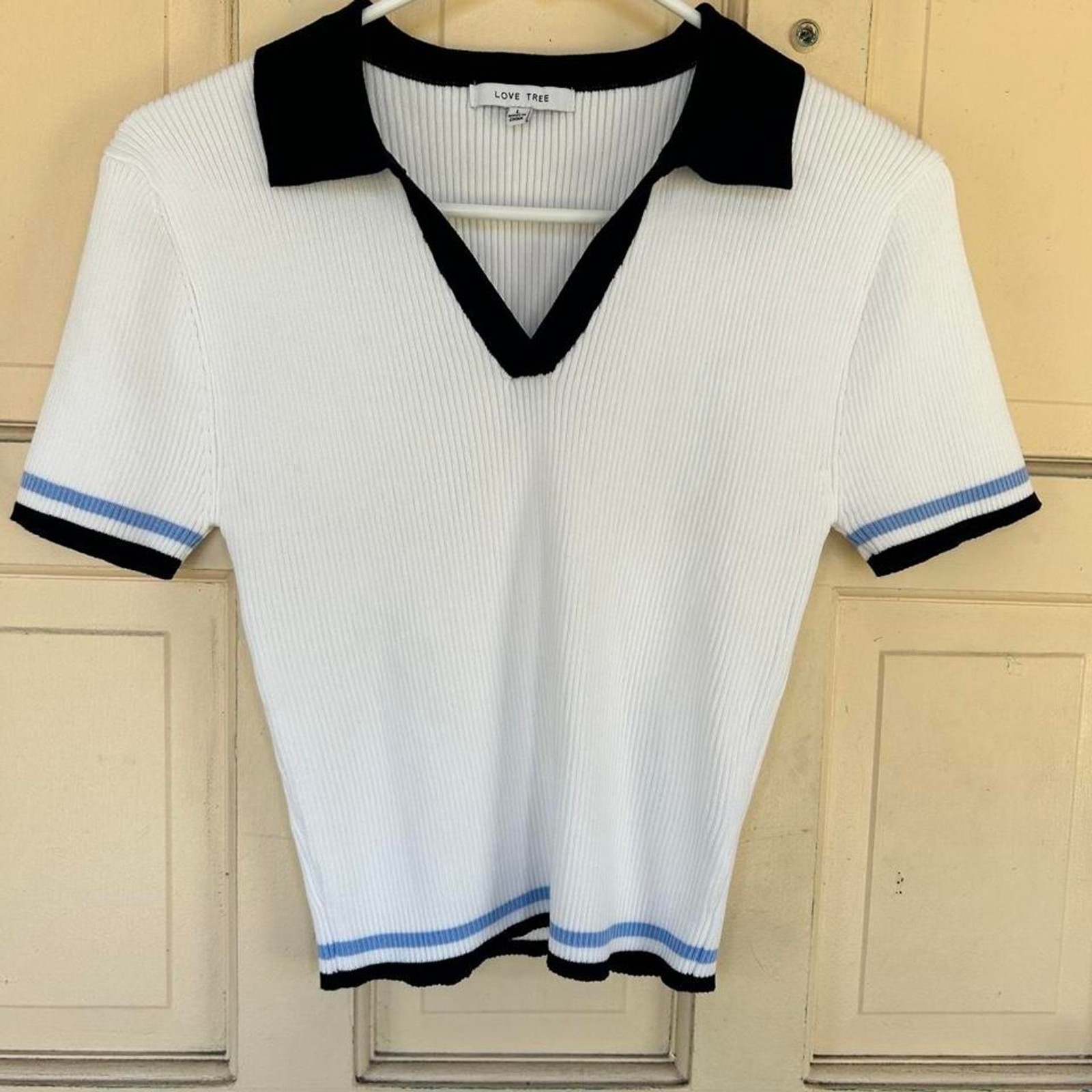 Lovetree-design Women’s White and Blue Polo-shirts