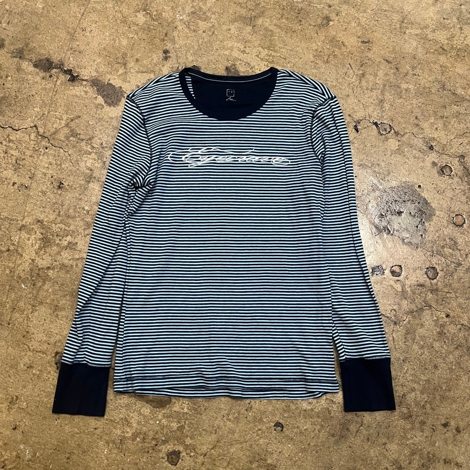 Navy Blue Striped Long Sleeve eyecrave