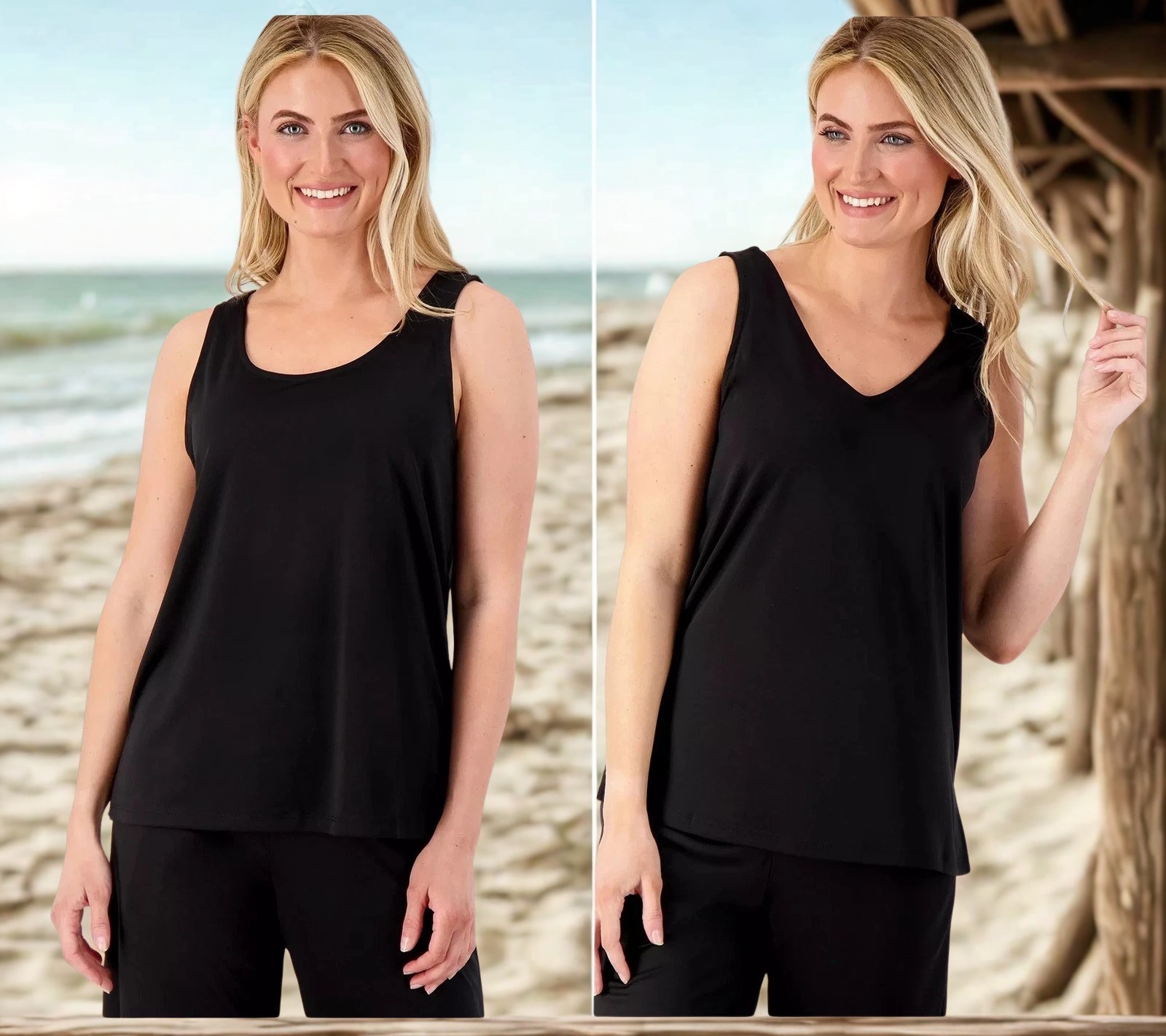 Cuddl Duds Jade Infused Two-Way Tank Top Size L
