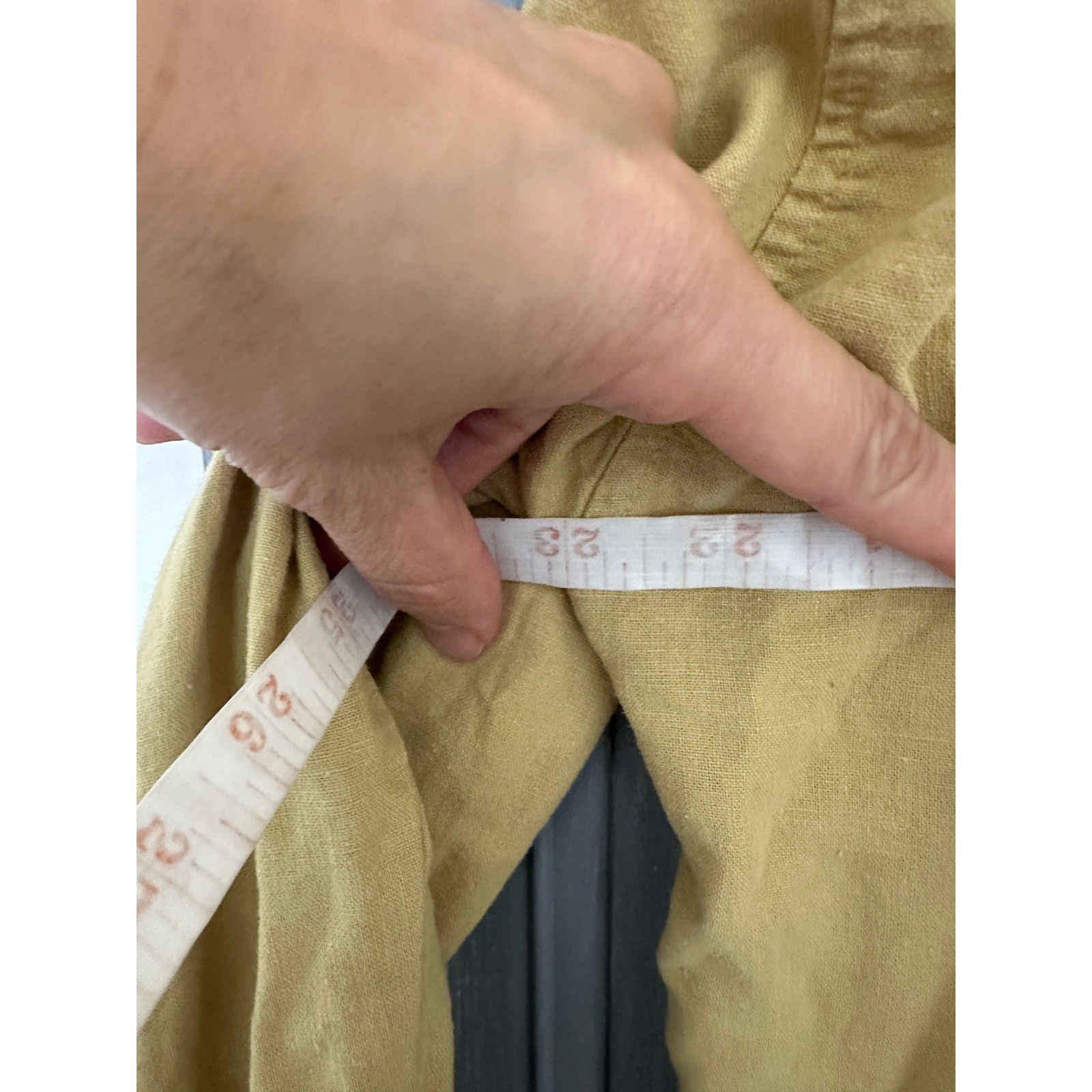 Zara Mustard Yellow Linen Blend Oversized Button Down Boyfriend Shirt Twist S