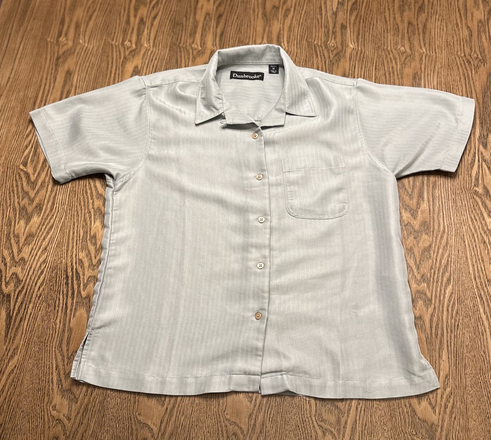 Vintage Women’s Dunbrooke Loop Collar Button Down Polo Sage/Moss Green Medium