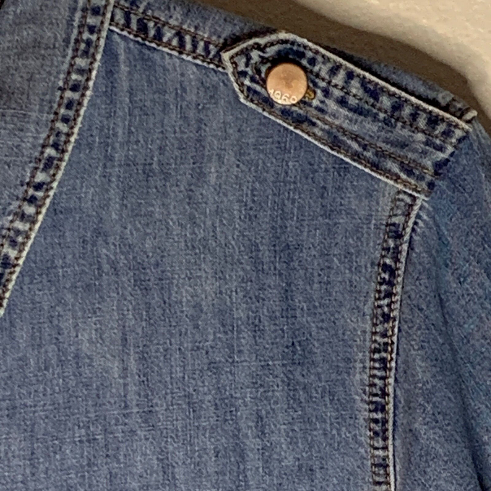 Gap 1969 Denim Long Sleeve Women’s Shirt SMALL Blue Button Up Western Cotton