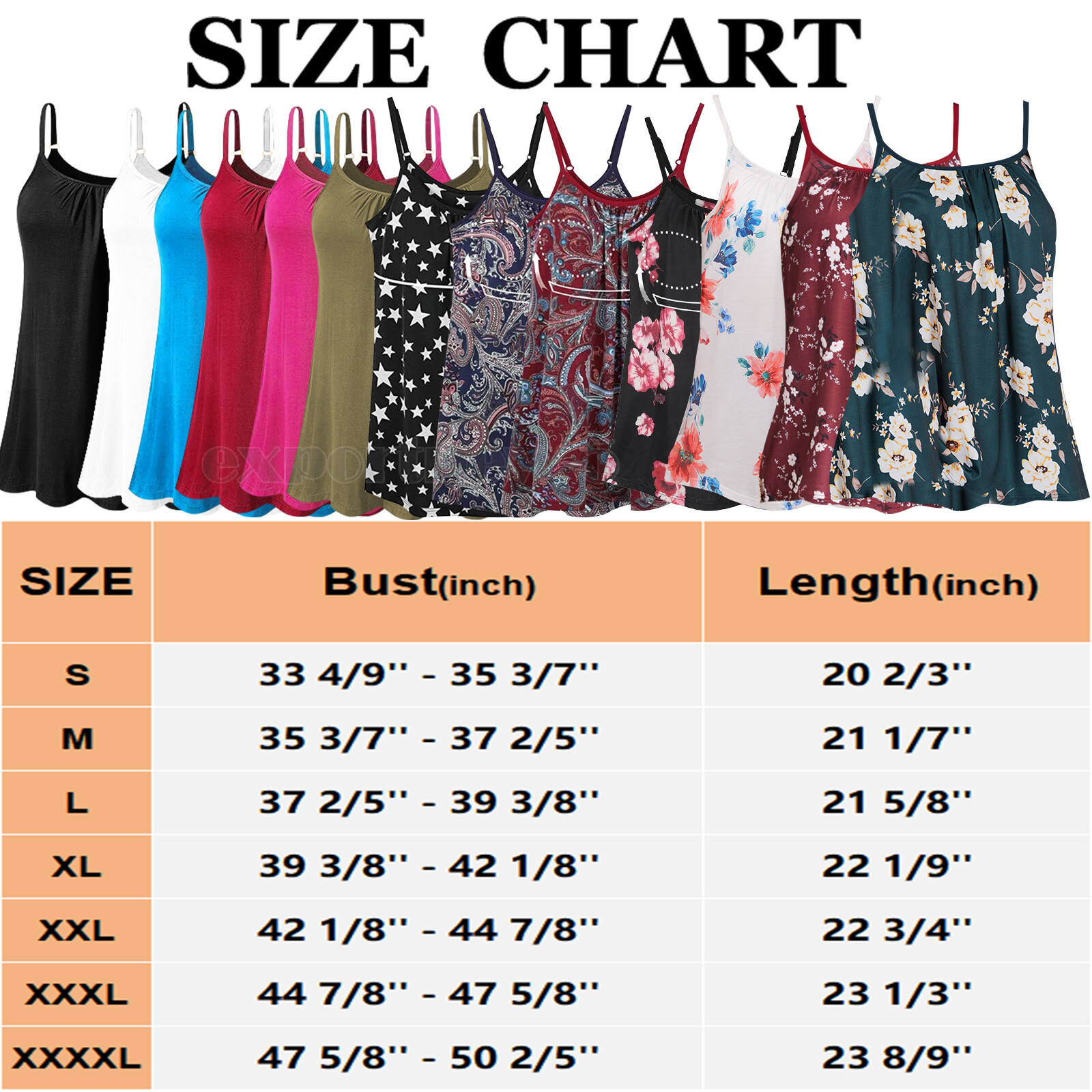 Womens Summer Camisole with Built in Bra Flowy Tank Top Loose Fit Padded Cami