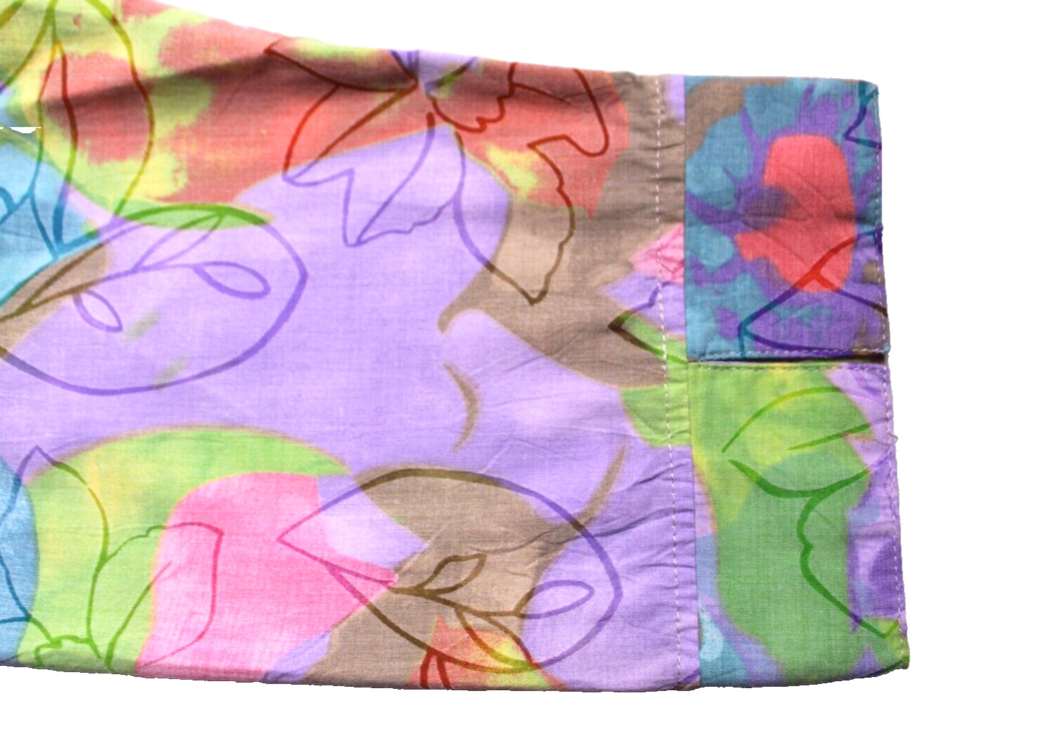 ALIA BLOUSE ladies size PL pink turquoise blue purple green floral 3/4 sleeve