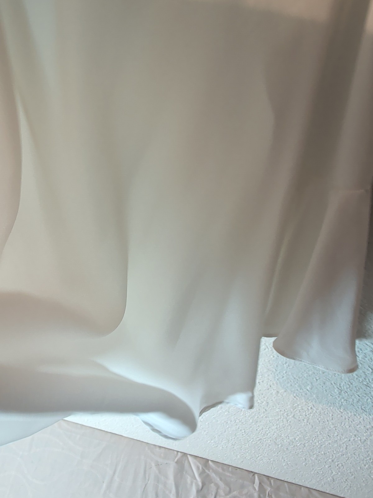 Soho New York & Co. Blouse White Su XXL V Neck Draped Waist Poet Sleeves Classy