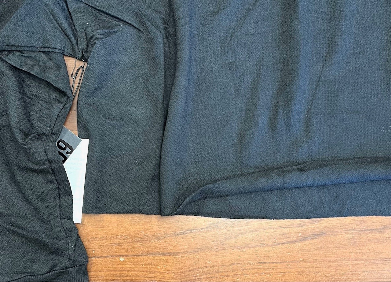 Splits59 Hazel Long Sleeve Crop Top in Black D4165